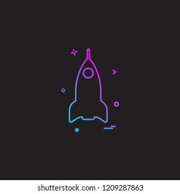 Rocket icon design vector