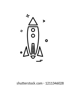 Rocket icon design vector 