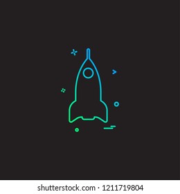 Rocket icon design vector