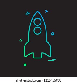 Rocket icon design vector