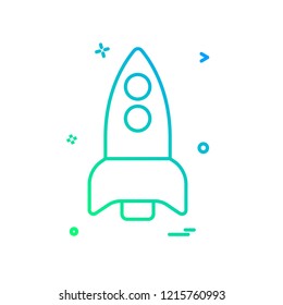 Rocket icon design vector