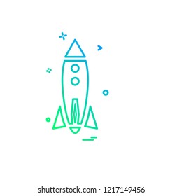 Rocket icon design vector 