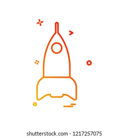 Rocket icon design vector