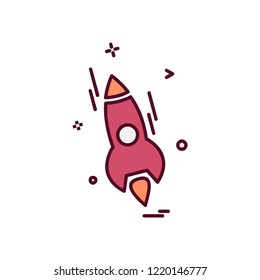 Rocket icon design vector