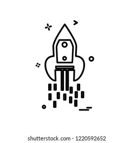 Rocket icon design vector
