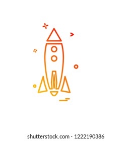 Rocket icon design vector 