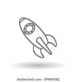 rocket icon design, vector illustration