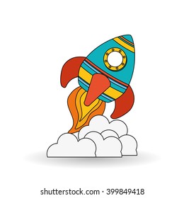 rocket icon design, vector illustration