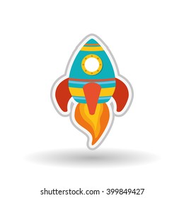 rocket icon design, vector illustration