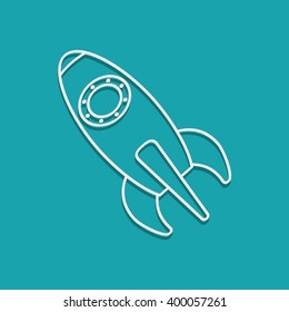 rocket icon design, vector illustration