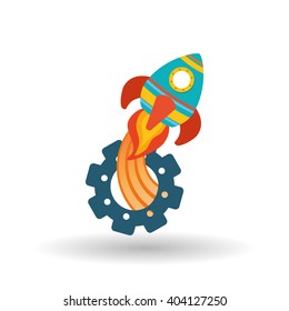 rocket icon design, vector illustration