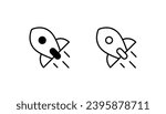 Rocket icon design with white background stock illustration