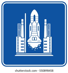 Rocket icon design,clean vector
