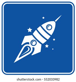 Rocket icon design,clean vector