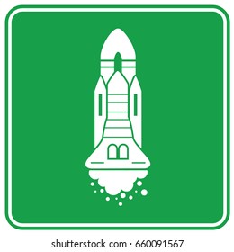 Rocket icon design,clean vector