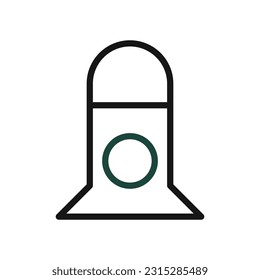 Rocket icon duocolor green black colour universe vector element and symbol perfect.