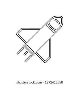 rocket icon. Element of cyber security for mobile concept and web apps icon. Thin line icon for website design and development, app development