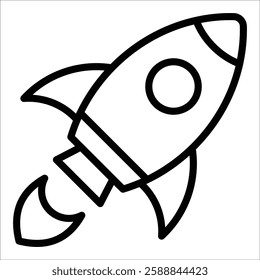 Rocket Icon Element For Design