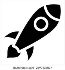 Rocket Icon Element For Design