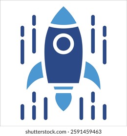 Rocket Icon Element For Design