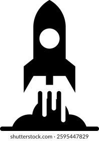 Rocket Icon Element For Design
