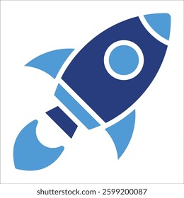 Rocket Icon Element For Design