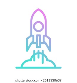Rocket Icon Element For Design