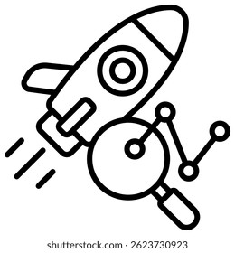 Elemento del icono del cohete para el diseño