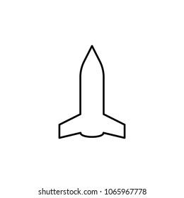 rocket icon. Element of simple icon for websites, web design, mobile app, info graphics. Thin line icon for website design and development, app development on white background