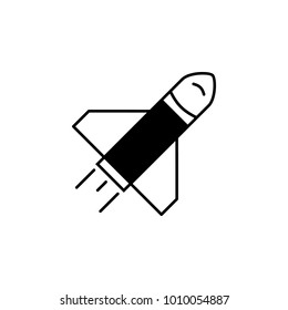 rocket icon. Element of space icons. Premium quality graphic design icon. Signs, outline symbols collection icon for websites, web design, mobile app on white background
