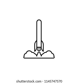 rocket icon. Element of space for mobile concept and web apps illustration. Thin line icon for website design and development, app development
