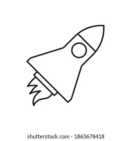 rocket icon element of space icon for mobile concept and web apps. Thin line rocket icon can be used for web and mobile. Premium icon on white background