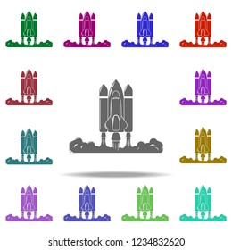 rocket icon. Elements of Space in multi color style icons. Simple icon for websites, web design, mobile app, info graphics