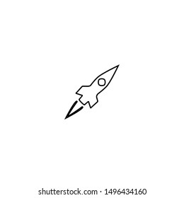 Rocket icon. Fast speed sign