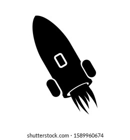 Rocket icon. Flat design style eps 10