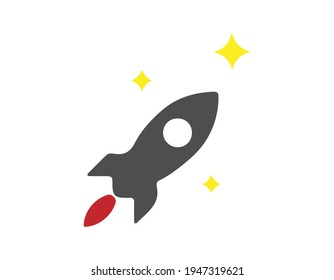 Rocket icon. Flat design style. eps 10