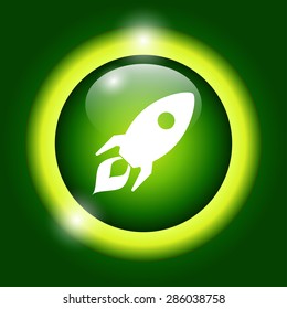 Rocket icon. Flat design style eps 10