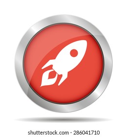 Rocket icon. Flat design style eps 10