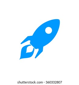 Rocket icon. Flat design style eps 10