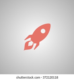 Rocket icon. Flat design style eps 10