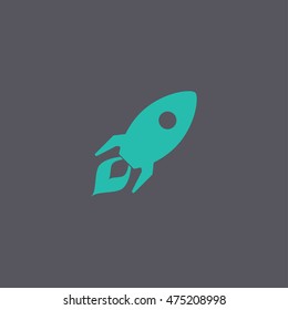 Rocket icon. Flat design style eps 10