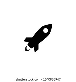 Rocket icon. Flat design- Vector