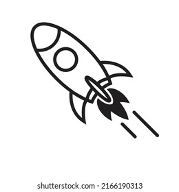 rocket icon, rocket flat icon illustration, flying rocket icon, suitable for web design, logo, application