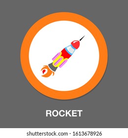 rocket icon. flat illustration of rocket vector icon. rocket sign symbol