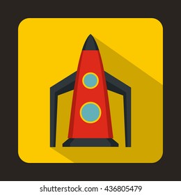 Rocket icon, flat style