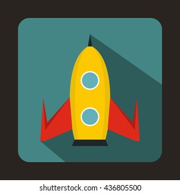 Rocket icon, flat style