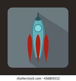 Rocket icon, flat style