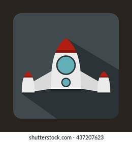Rocket icon, flat style