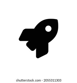 icono del cohete. Diseño de estilo plano aislado en un fondo blanco. Ilustración del vector