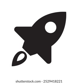 Rocket icon. Flying rocket icon.